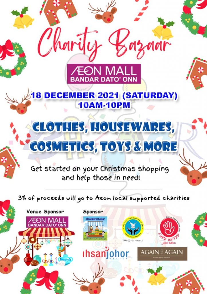 Charity Bazaar Aeon Dato Onn 2021 DEC YSJB