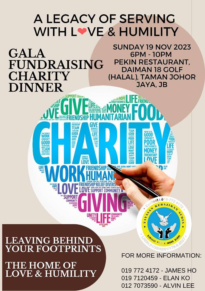gala fundraising charity dinner johor bahru YSJB 2023 JUL